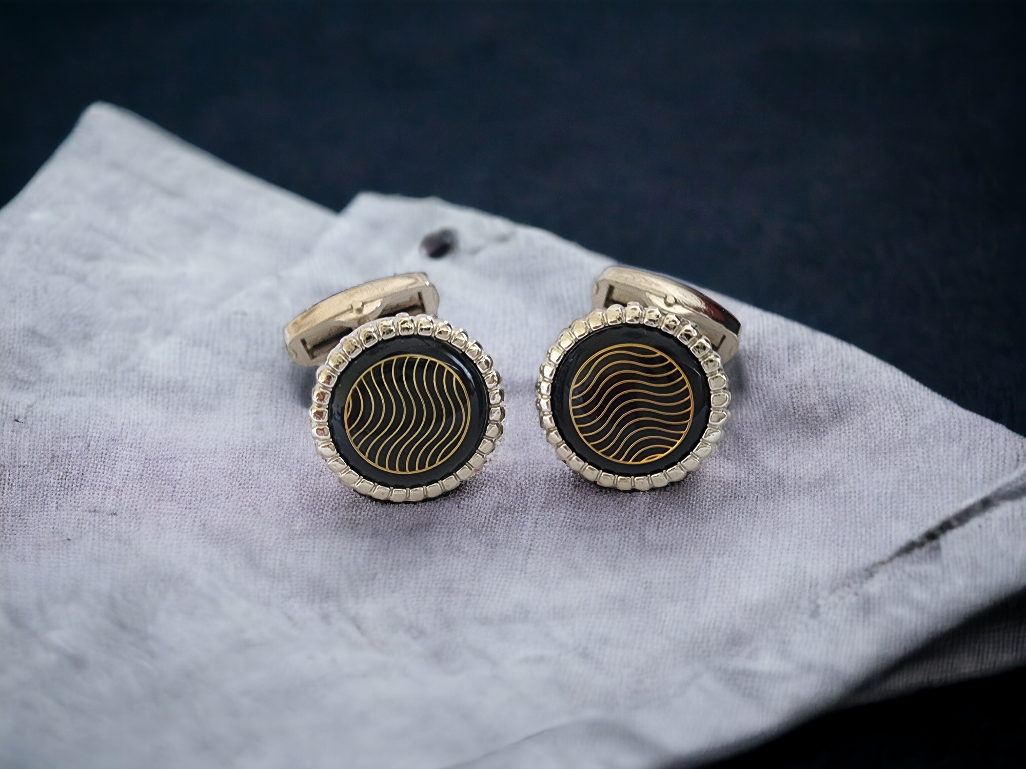 Silver Stone Cufflink