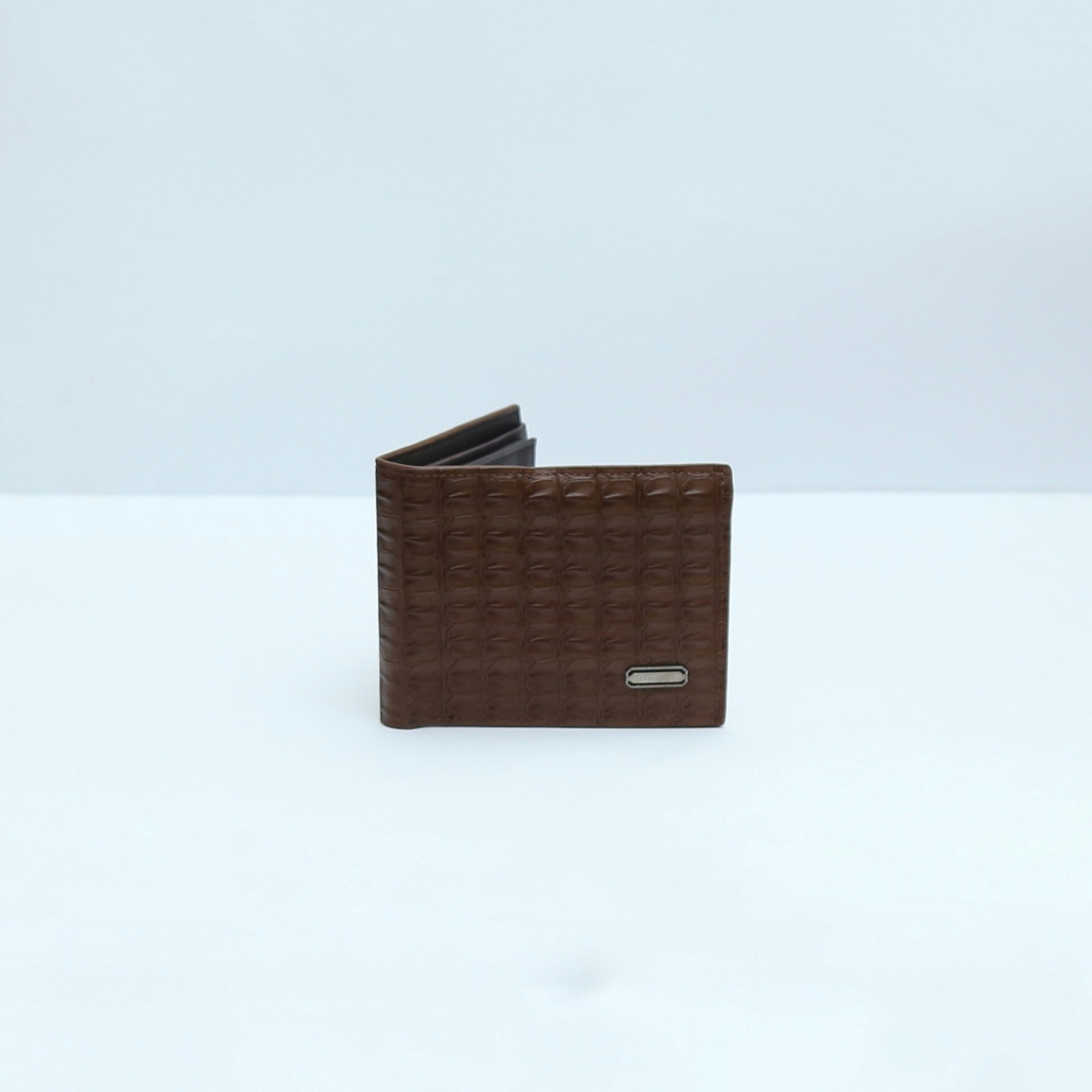 BROWN TEXTURED LEATHER WALLET  LW-730B