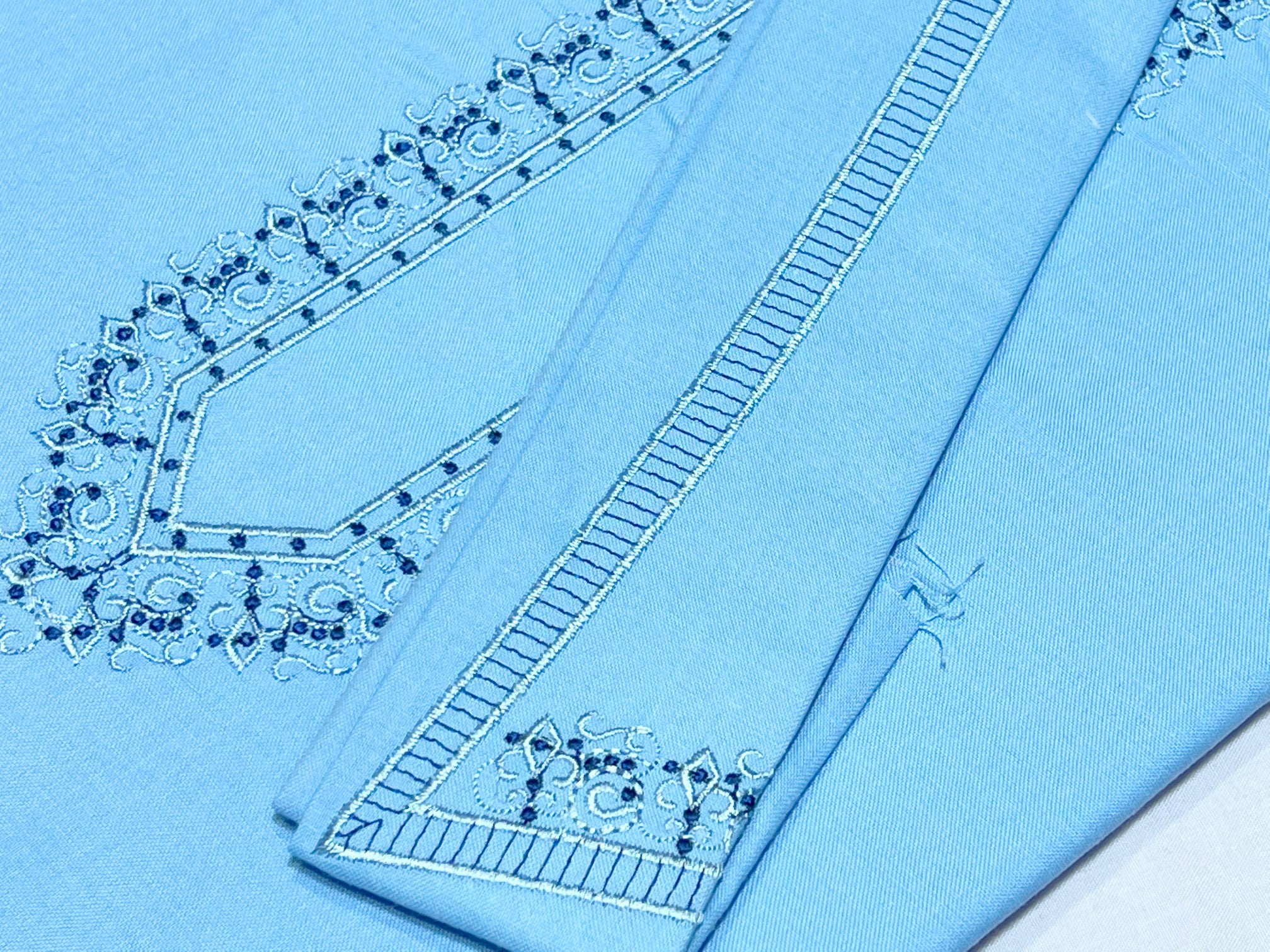 Embroidered Neck Line ENL-SKY BLUE